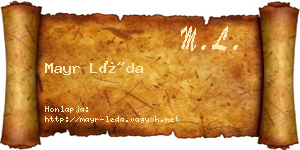 Mayr Léda névjegykártya